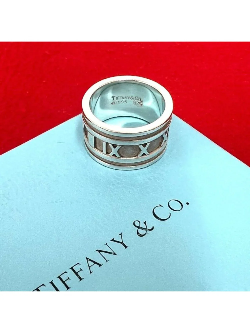 Tiffany & Co Vintage Atlas Wide Ring 925 Sterling Silver Accessory